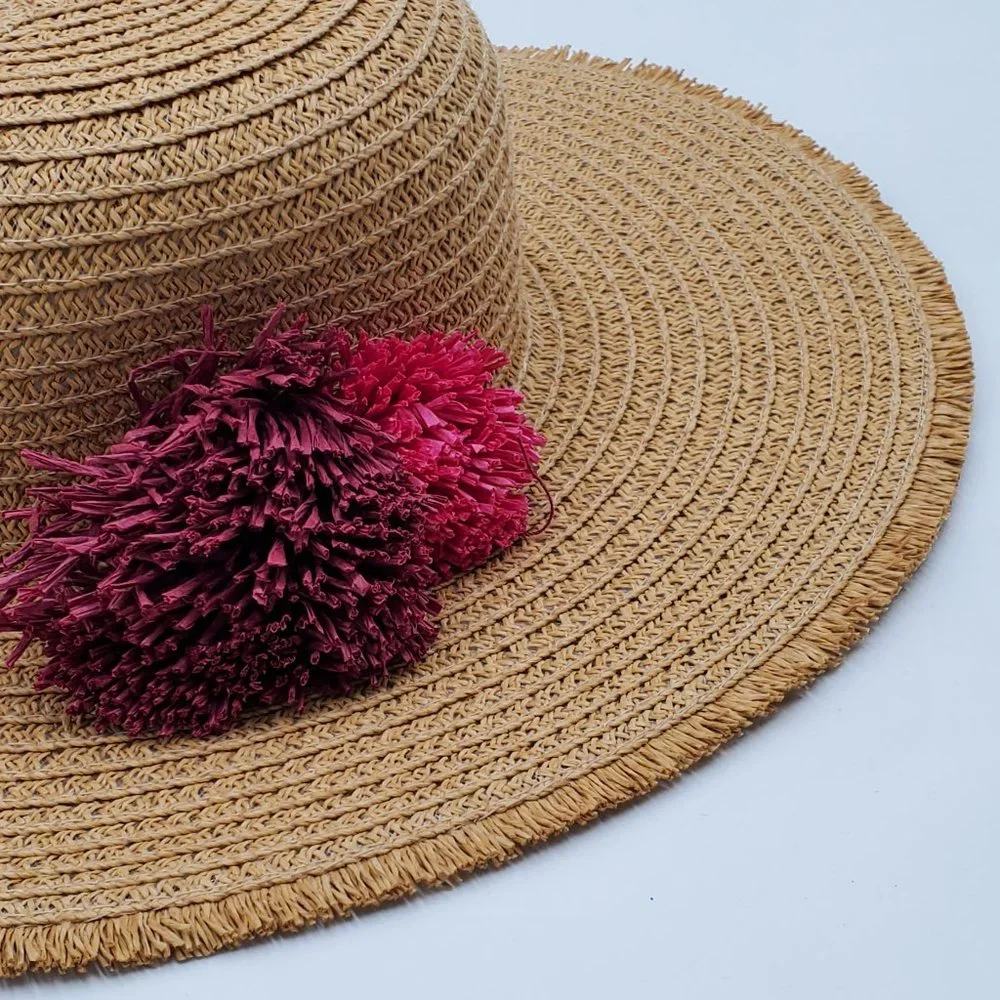Sonoma Pom-Pom accent, Large Brim, Floppy Hat